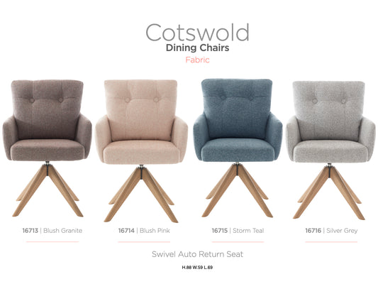 Cotswold Fabric Dining Chair Set of 2