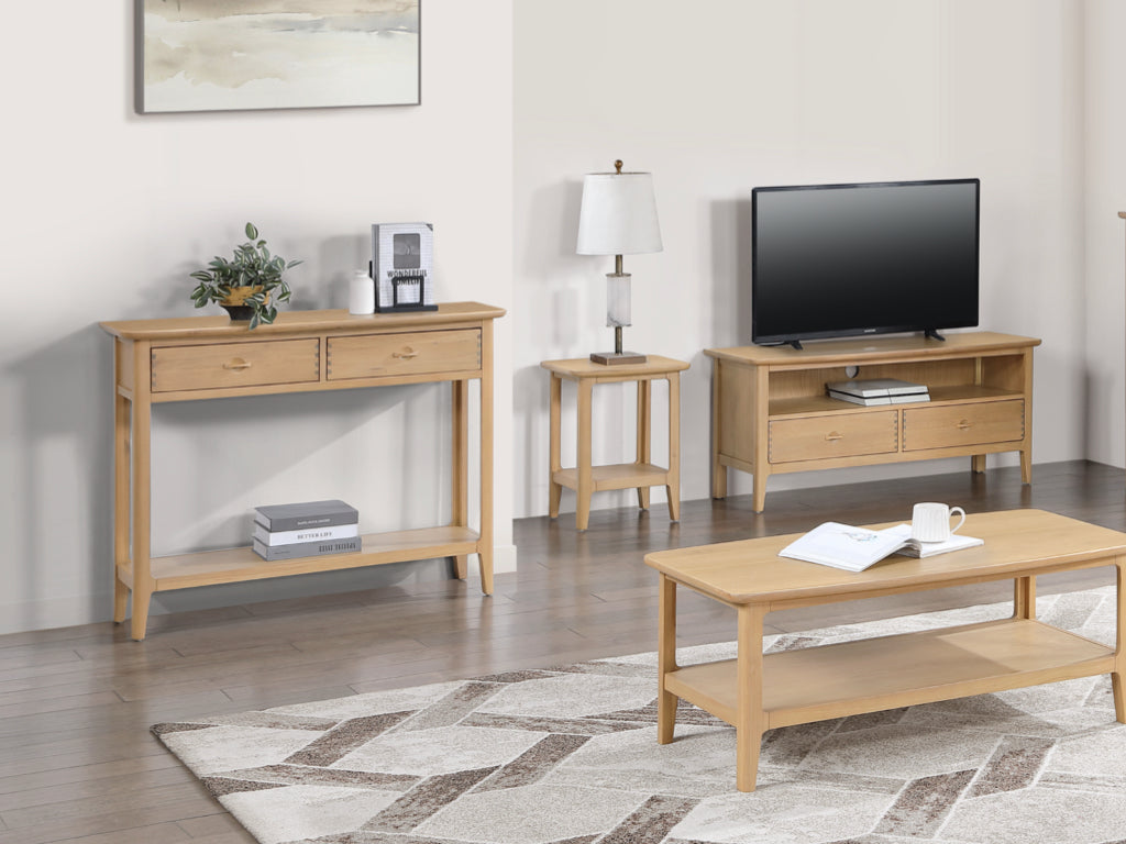 Cotswold Oak TV Unit 2 Drawer
