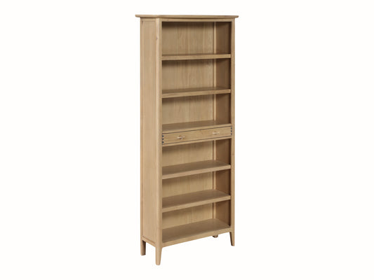 Cotswold Oak Tall Bookcase with Drawer