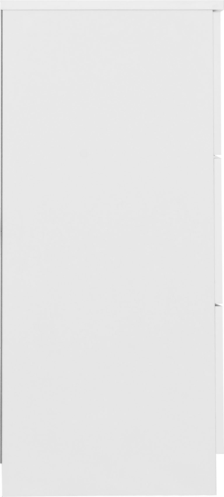 Dakota 6 Drawer White side with a minimal design on a white background
