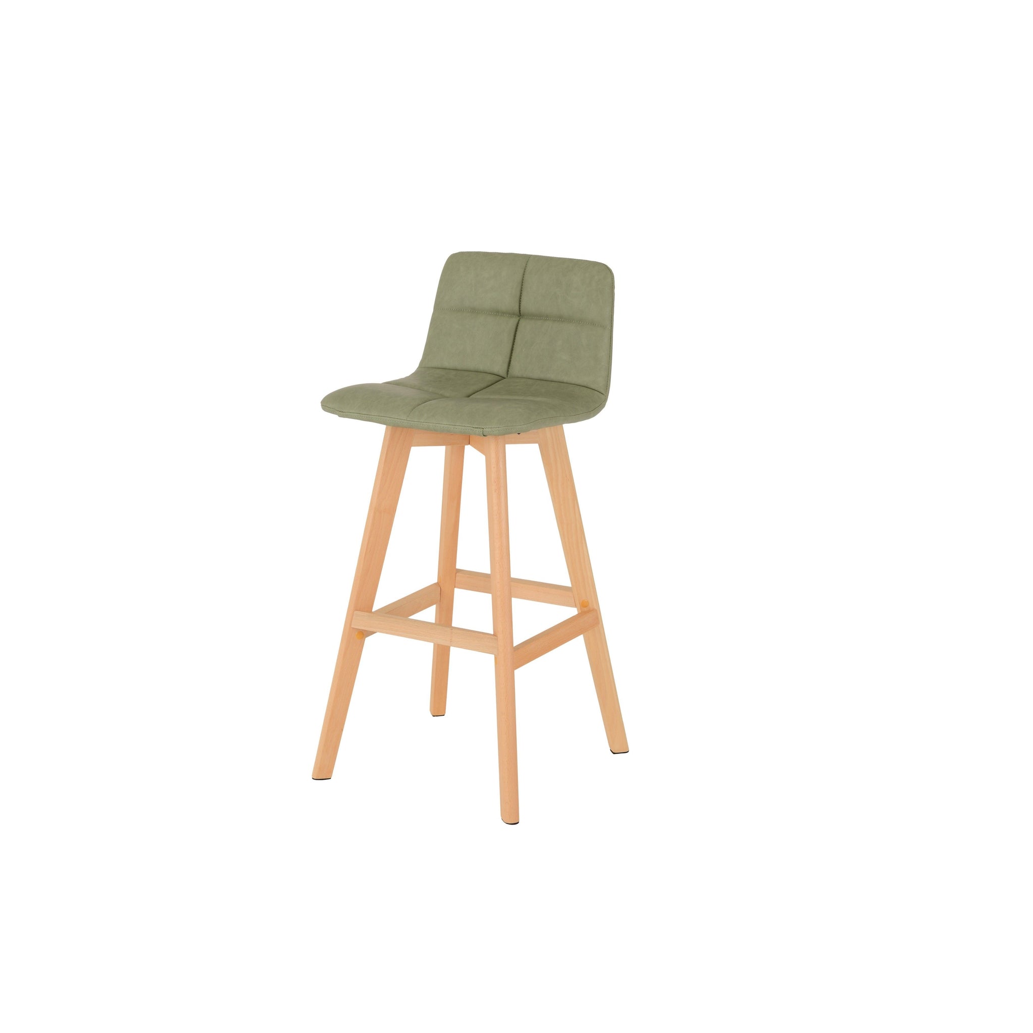 Darwin Bar Chair Green Faux Leather