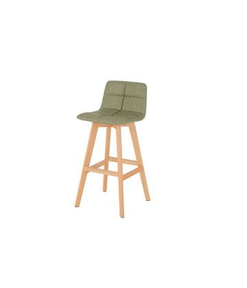 Darwin Bar Chair Green Faux Leather