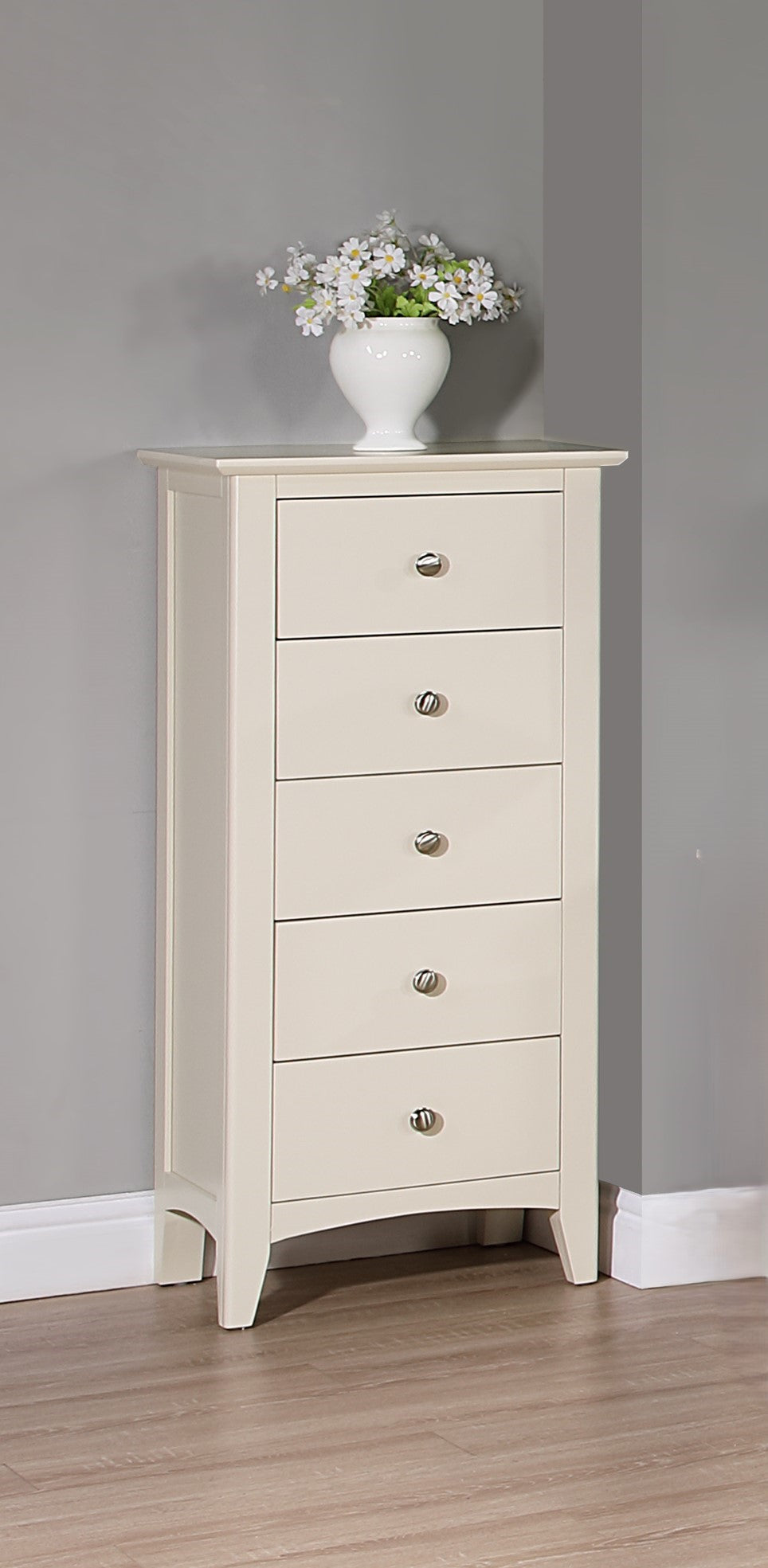 Luciana 5 Draw Narrow Chest - Ivory