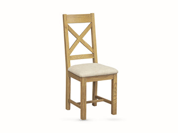 Dorchester Oak Cordoba Cross Back Chairs Set of 2
