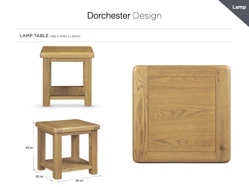 Dorchester Oak Lamp Table Set of Two