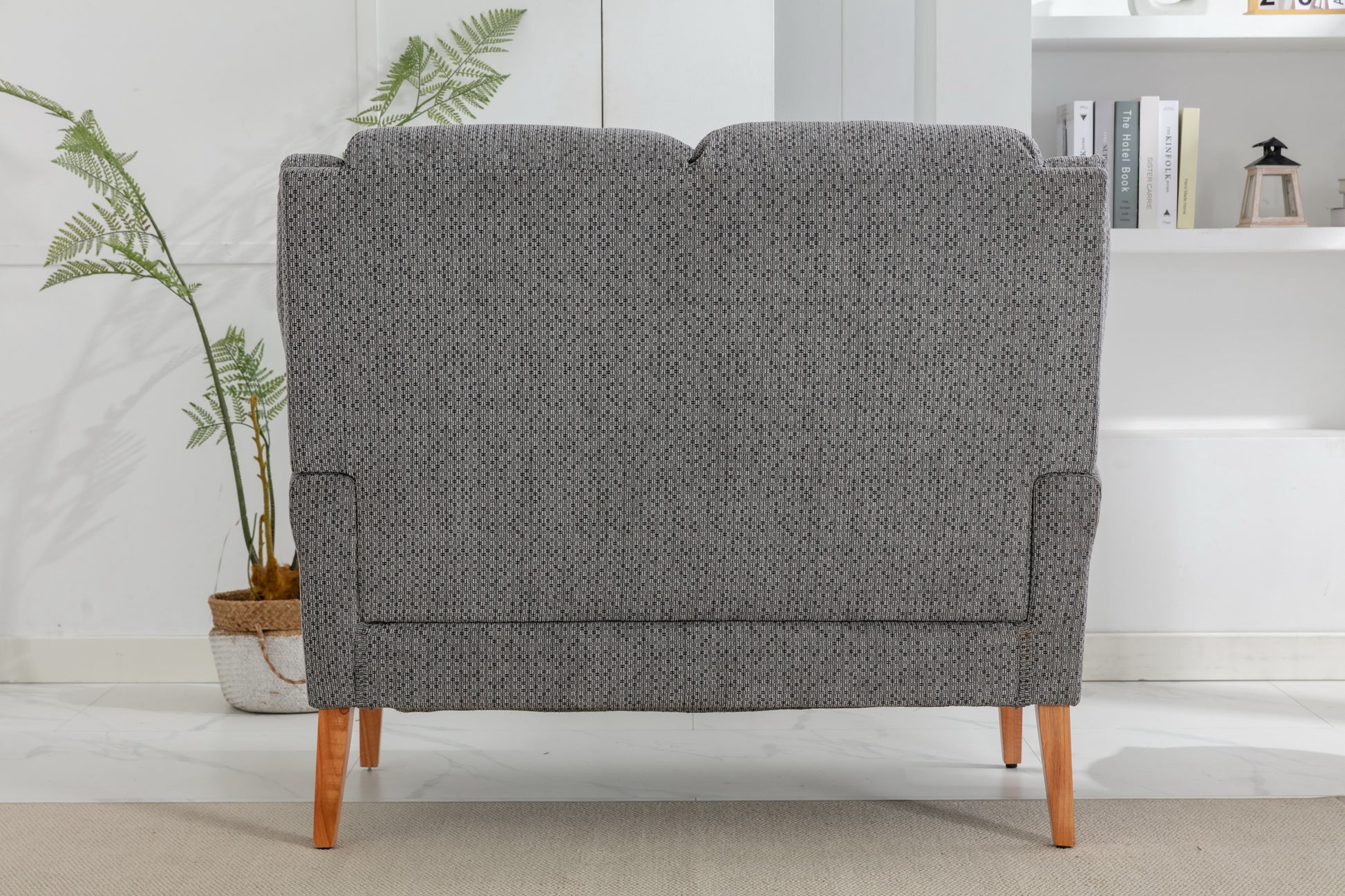 Lisbon 2 Seater Fabric Sofa - Steel Blue