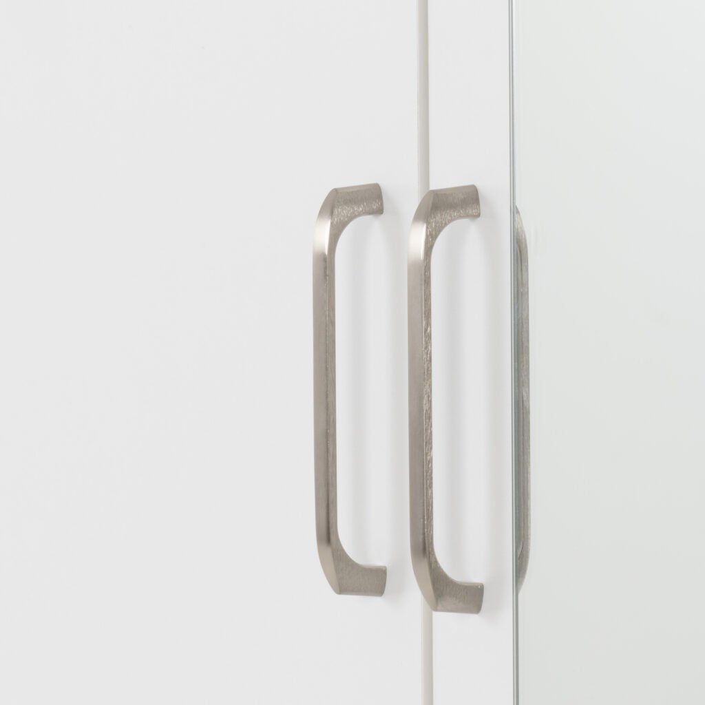 Dakota 2 Door 1 Drawer Mirrored Wardrobe – White