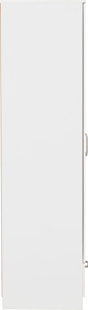 Dakota 2 Door 1 Drawer Mirrored Wardrobe – White