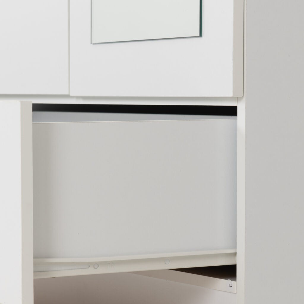 Dakota 2 Door 1 Drawer Mirrored Wardrobe – White