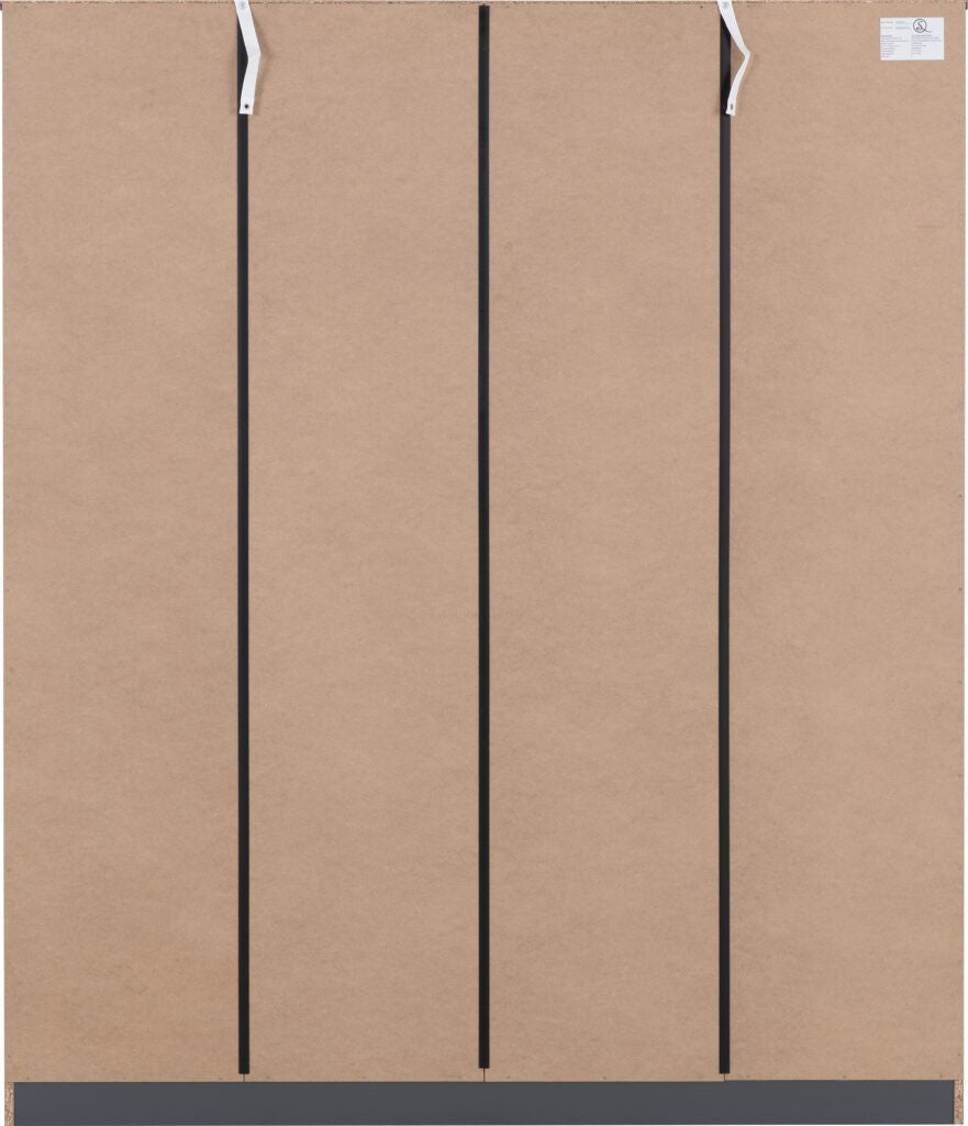 Dakota 4 Door Wardrobe - Dark Grey