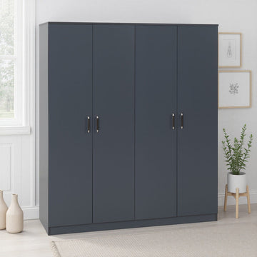 Dakota 4 Door Wardrobe - Dark Grey