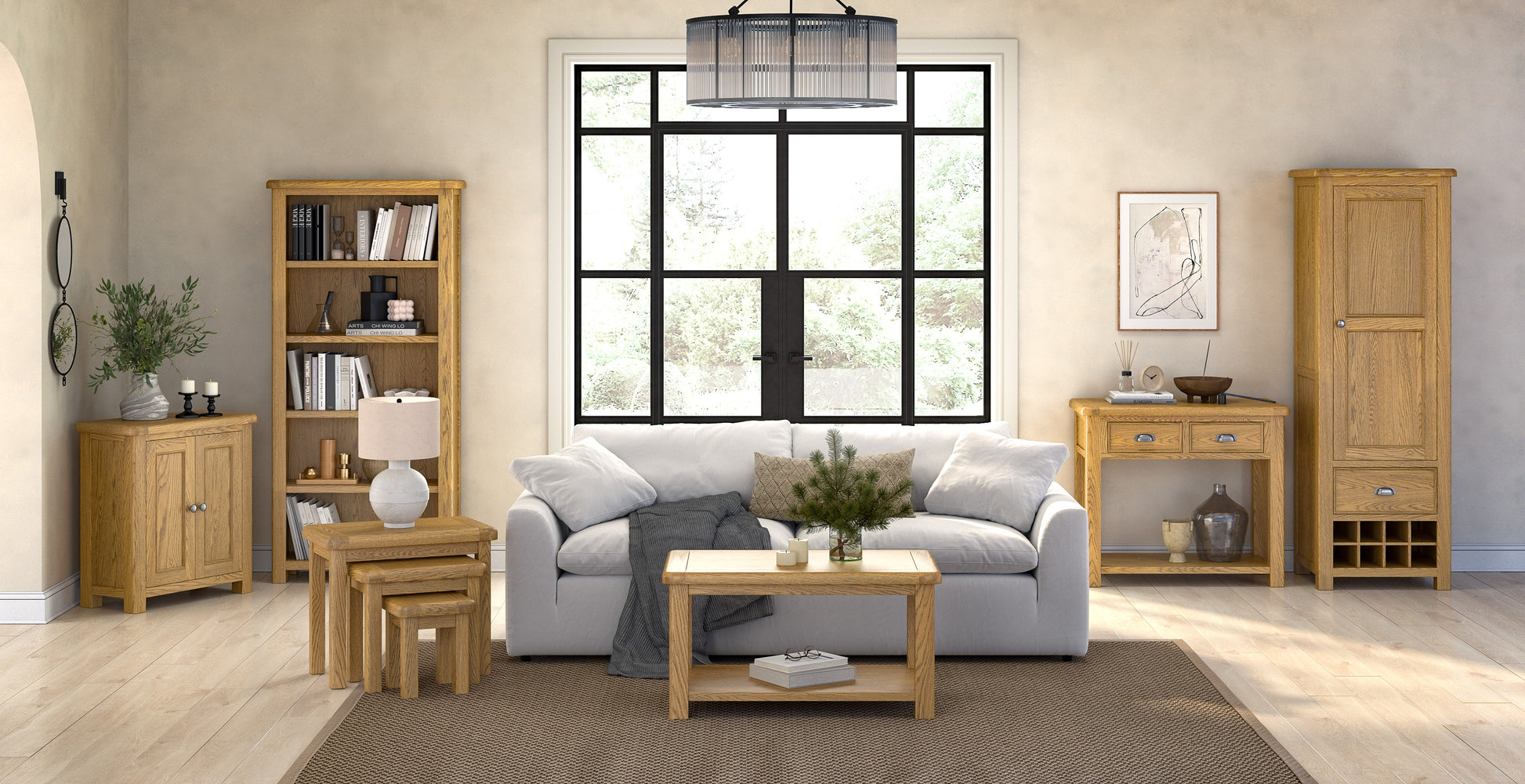 Dorchester Oak Coffee Table with shelf