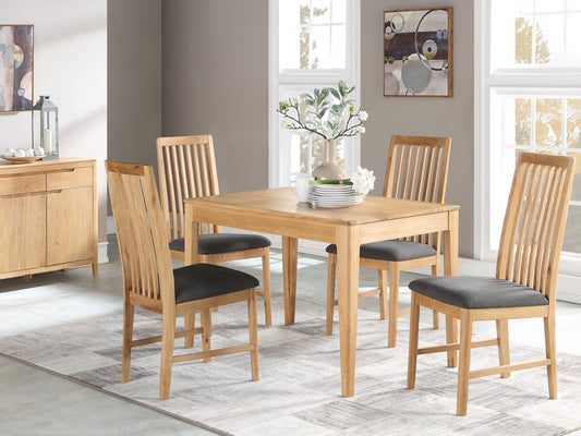 Dunmore Oak Dining Set With 4 Chairs