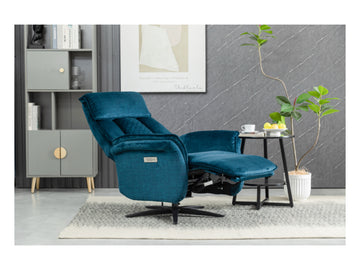 Evoque Swivel Electric Dual Motor Armchair - Ocean Blue