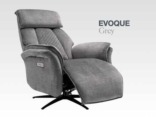 Evoque Swivel Electric Dual Motor Armchair - Grey