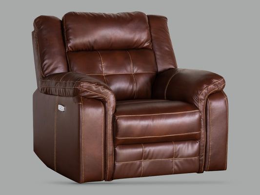 Ellesmere Electric Reclining Armchair Leather - Brown