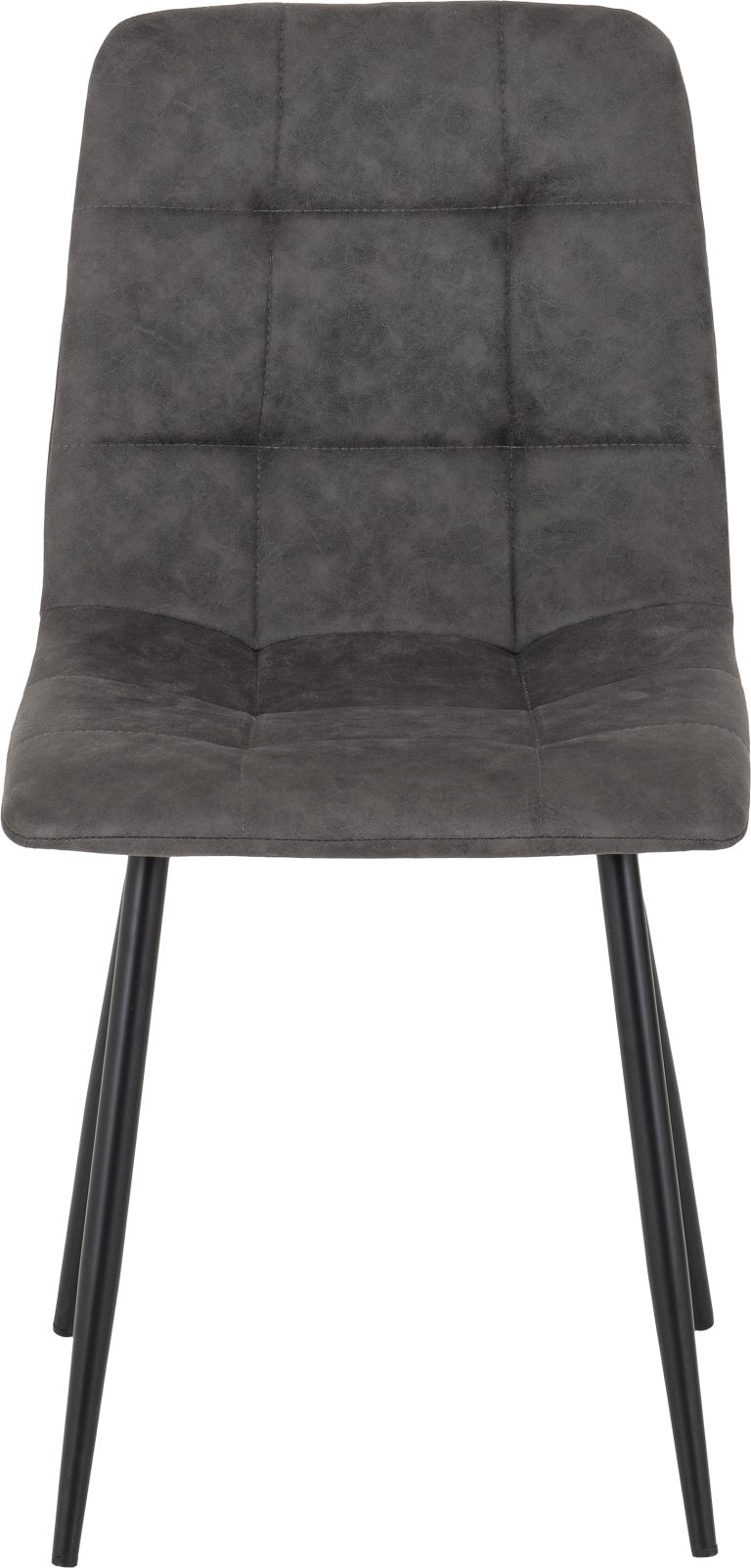 Fenton Dining Set With 4 Chairs- White Marble Stone Effect Table & Dark Grey Suede Fabric Chairs