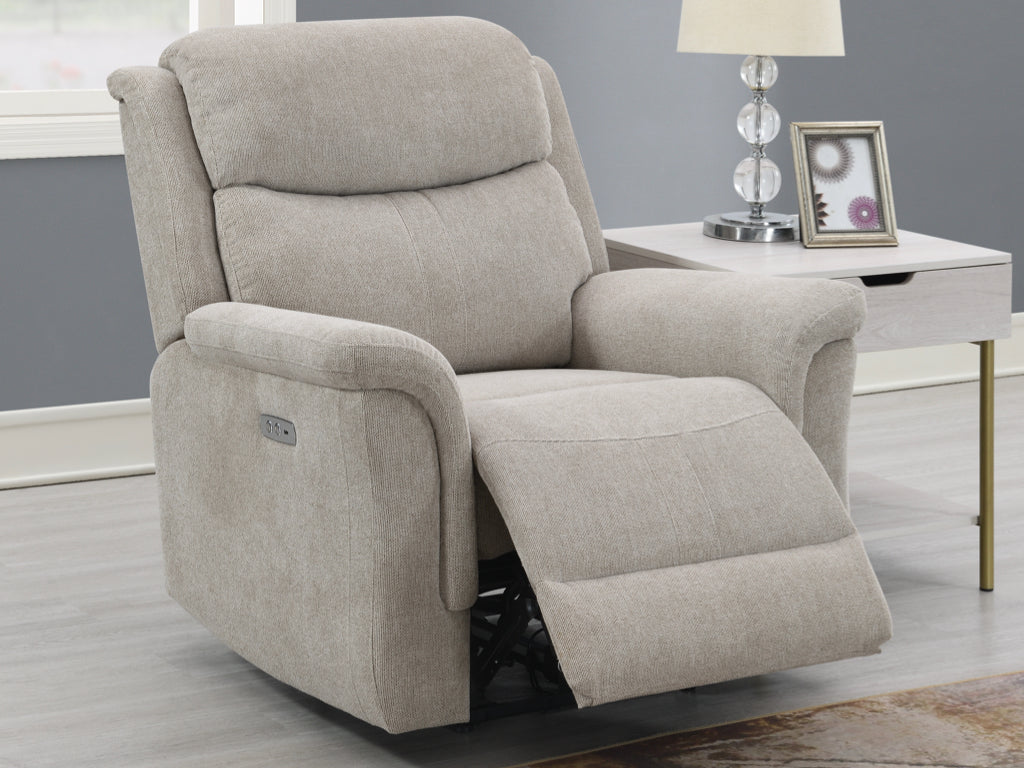 Faringdon 3+1+1 Electric Reclining Suite - Beige