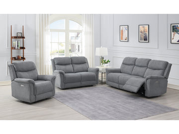 Faringdon 3+2 Electric Reclining Suite - Grey