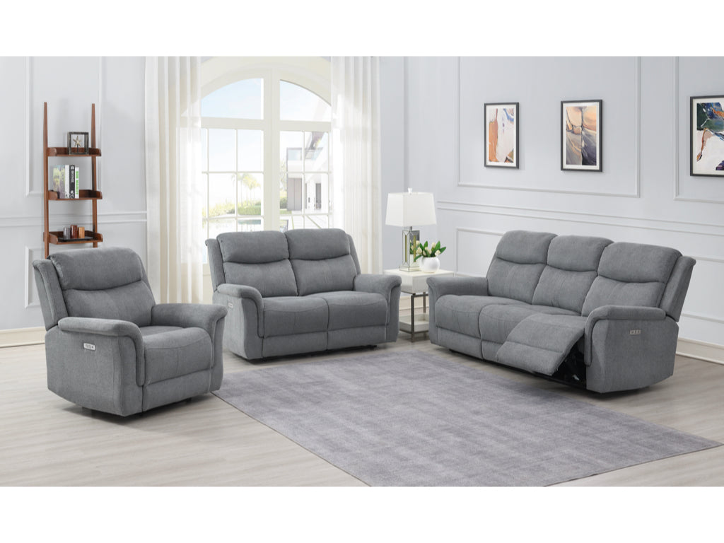 Faringdon 3+1+1 Electric Reclining Suite - Grey