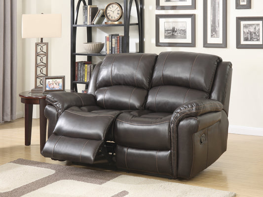 Farnham 2 Seater Leather Aire - Brown