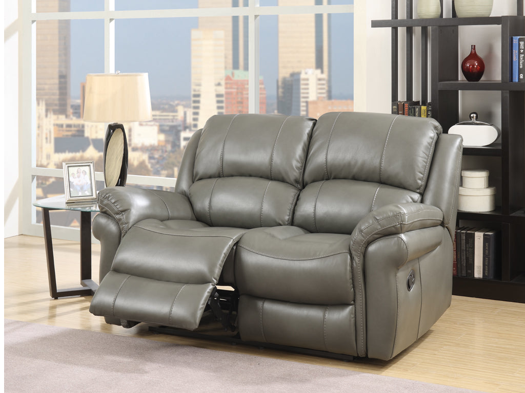 Farnham 2 Seater Leather Aire - Grey