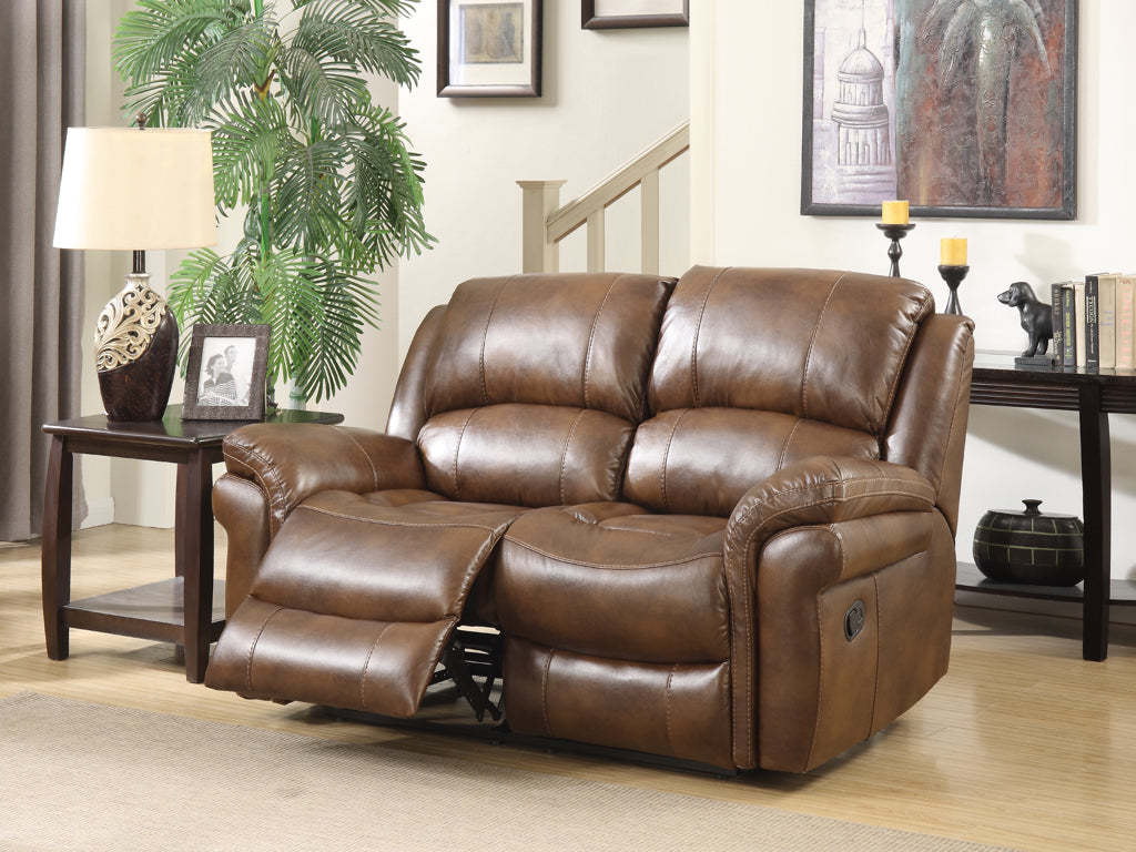 Farnham 2 Seater Leather Aire - Tan