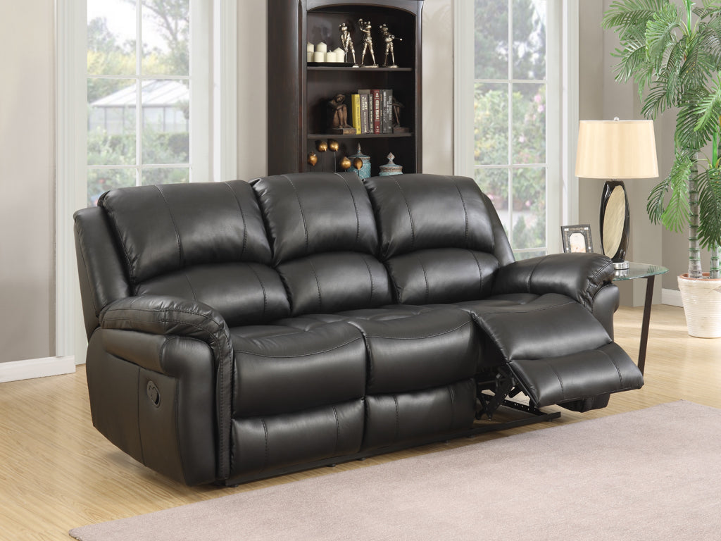 Farnham LA 3+2 Suite -  Black Leather Air