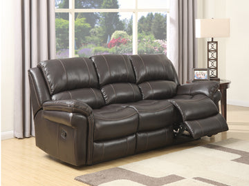 Farnham 3 Seater Leather Aire - Brown