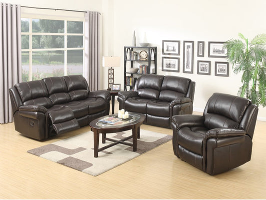 Farnham 3+1+1 Sofa Suite Leather Aire - Brown