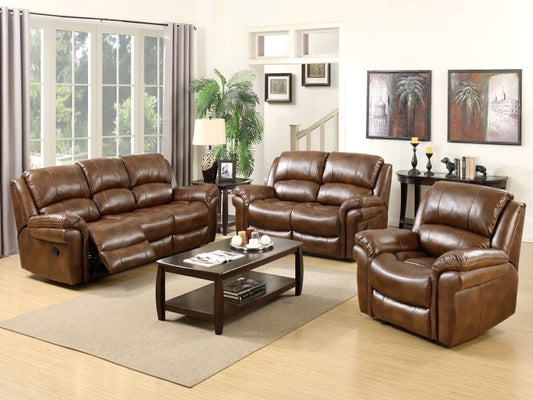 Farnham 3+2 Seater Sofa Suite Leather Aire - Tan