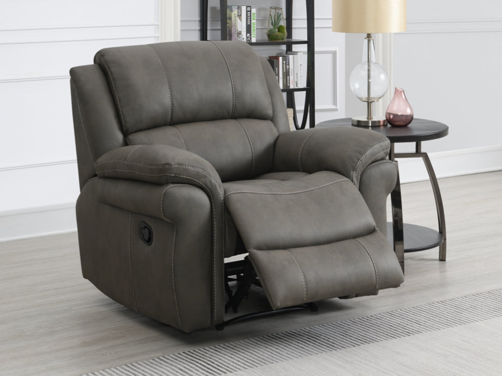 Farnham Ultra 3+1+1 Manual Recliner Sofa Suite - Grey (Fabric)