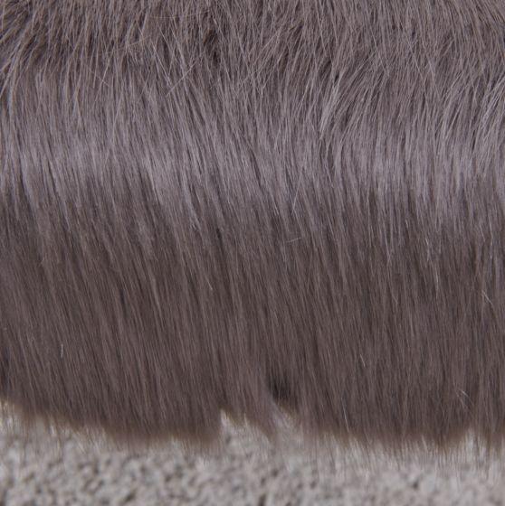 Faux Sheepskin Dressing Table Stool-Grey