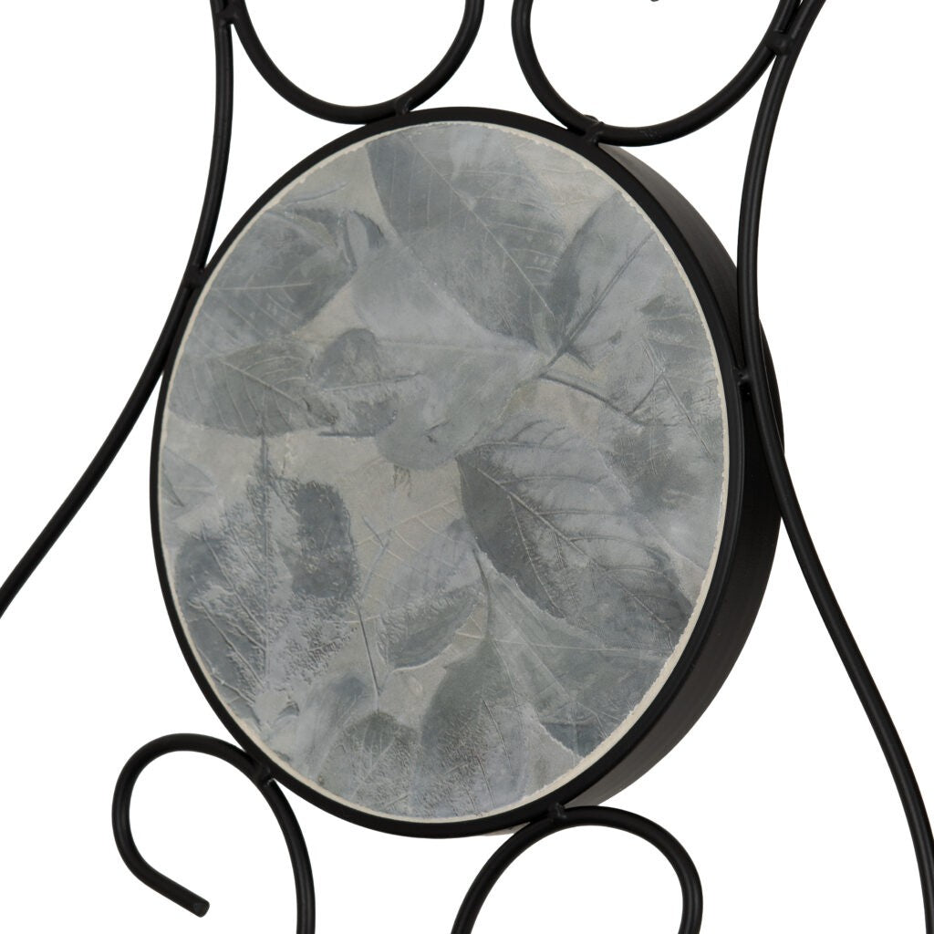 Ferne Patio Dining Set - Black/Grey Leaf