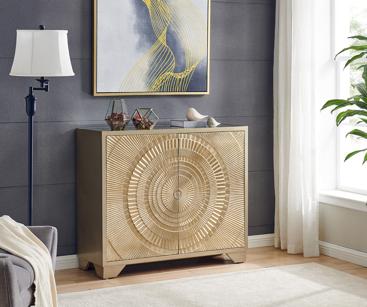 Frenso 2 Door Sideboard Gold