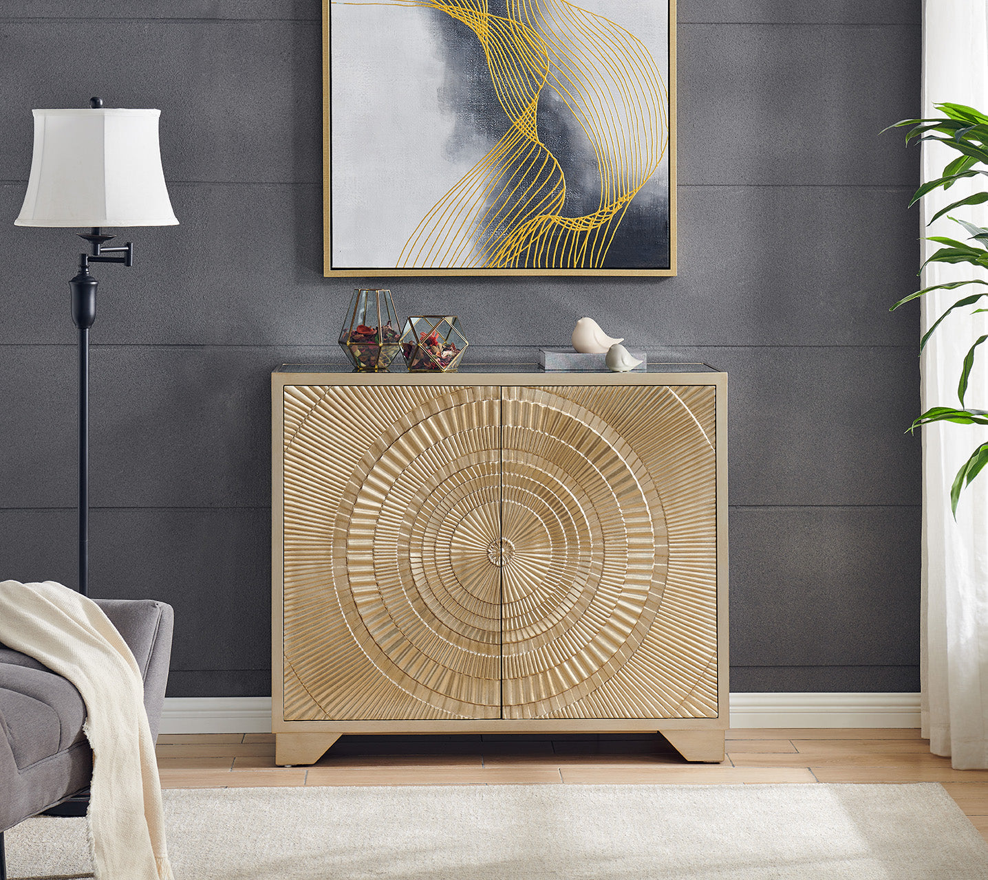 Frenso 2 Door Sideboard Gold