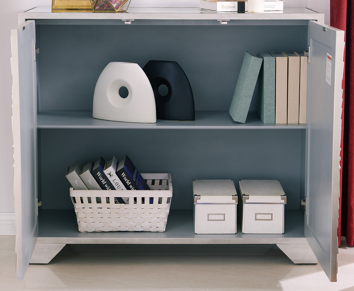 Frenso 2 Door Sideboard - Silver