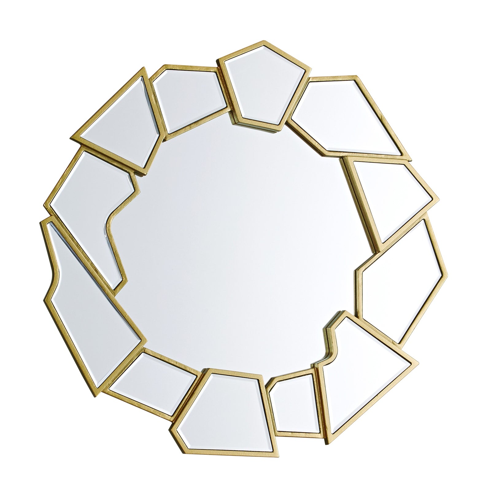 GD002 Gold Geometric Wall Mirror