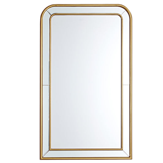 GD006 Arched Gold Wall Mirror – With Dual Gold Frame