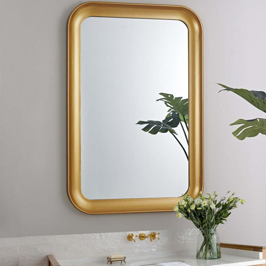 GD016 Rectangular Gold Frame Mirror