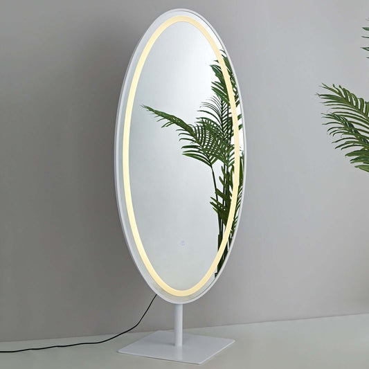 GD018 Freestanding Oval Mirror with LED & Bluetooth