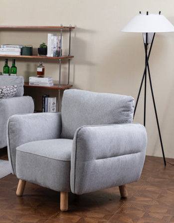 Georgia Fixed Armchair - Light Grey