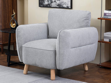 Georgia Fixed Armchair - Light Grey