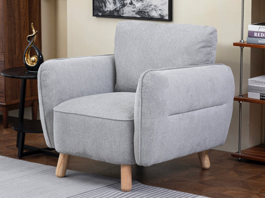 Georgia Fixed Armchair - Light Grey