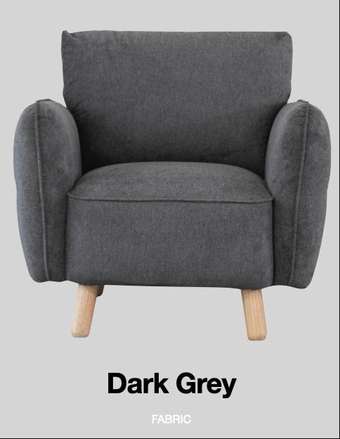 Georgia Fixed Armchair - Dark Grey