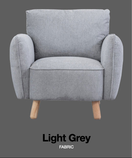 Georgia 3+1+1 Sofa Suite Fixed- Light Grey