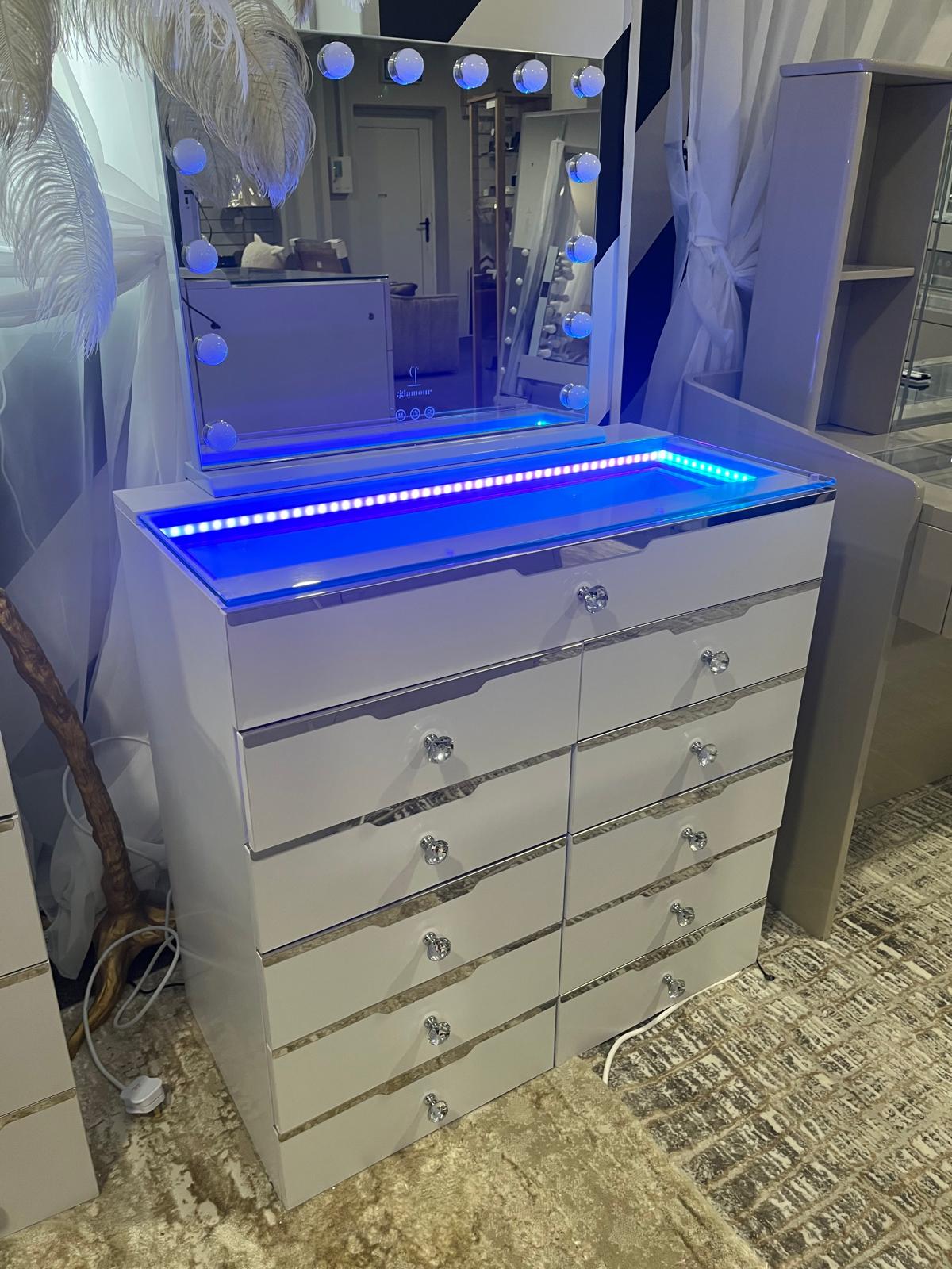 11 Drawer Mini Chest with Led Rainbow Lights