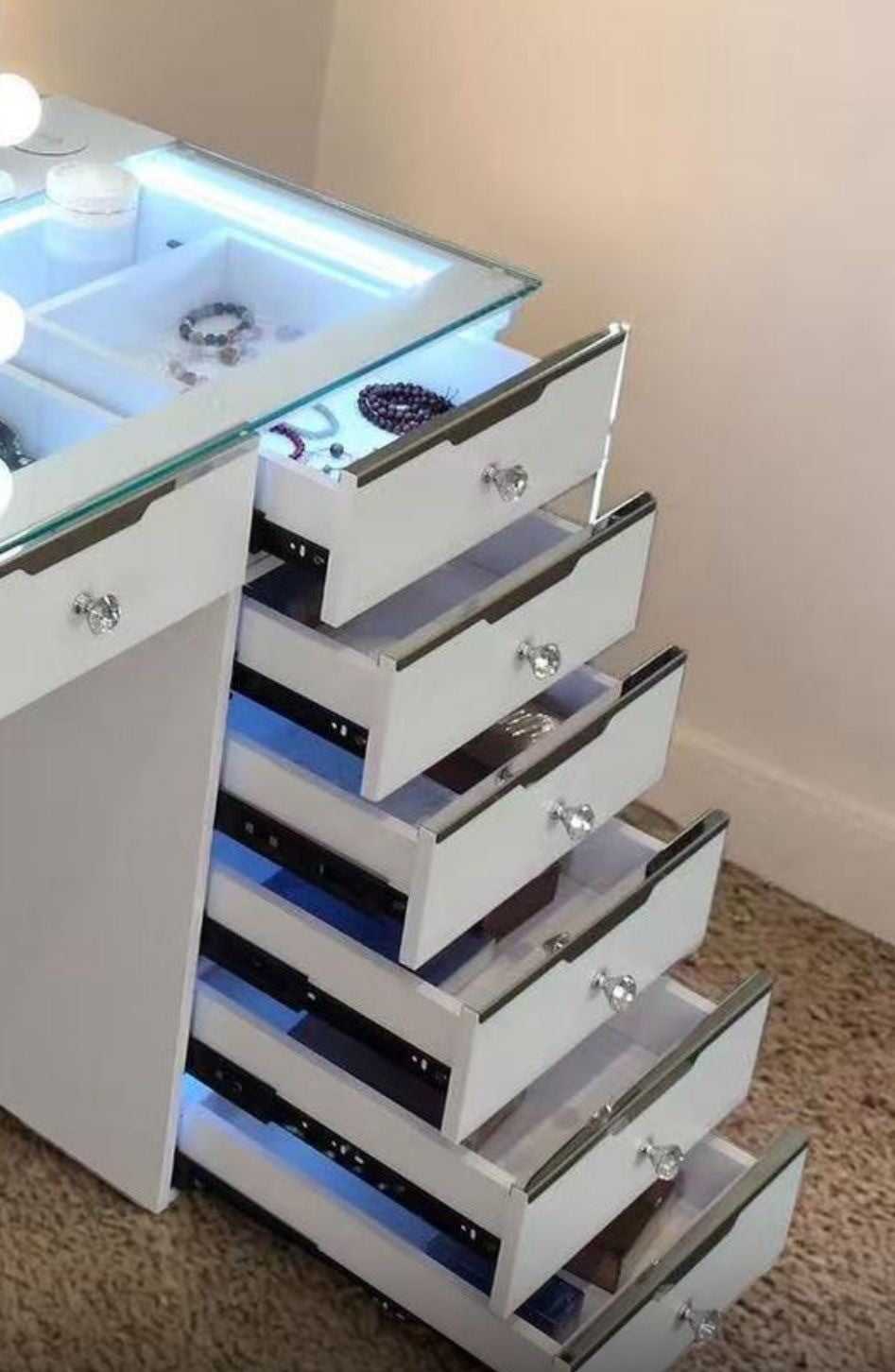 13 Drawer Glam Empire Vanity Table