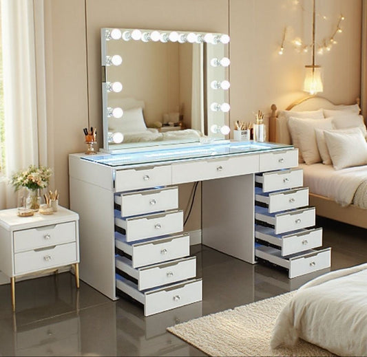 13 Drawer Glam Empire Vanity Table