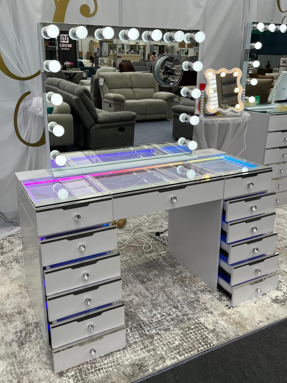 13 Drawer Glam Empire Vanity Table